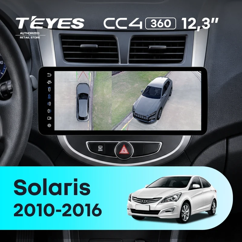 Штатная магнитола Teyes CC4 12.3" 360 6/64 Hyundai Solaris 1 (2010-2016) F3
