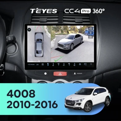 Штатная магнитола Teyes CC4 Pro 360 12/256 Peugeot 4008 (2010-2016) Тип-A (11")