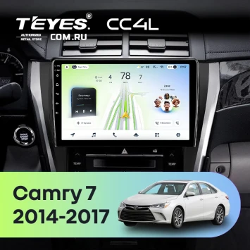 Штатная магнитола Teyes CC4L 4/64 Toyota Camry 7 XV 50 55 (2014-2017) (черно-серая) F1