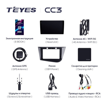 Штатная магнитола Teyes CC3L 4/32 Seat Leon 2 (2005-2012) F2