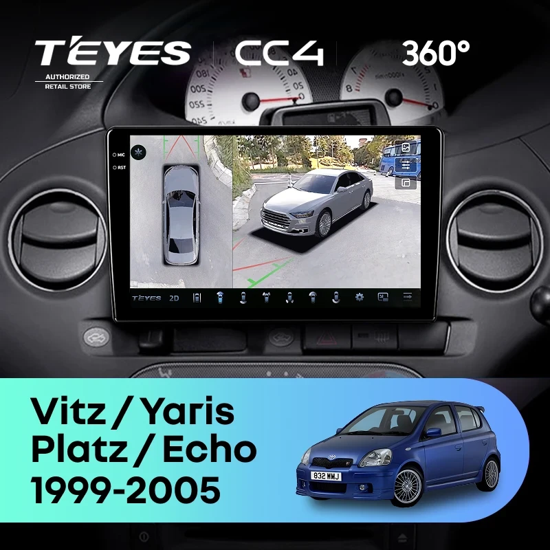 Штатная магнитола Teyes CC4 360 6/64 Toyota Platz (1999-2005) F2