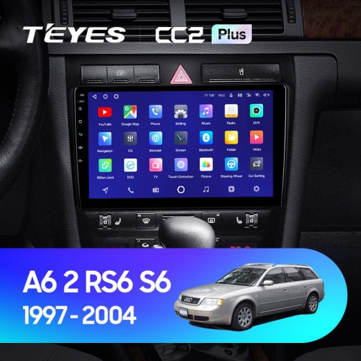 Штатная магнитола Teyes CC2 Plus 6/128 Audi A6 2 (1997-2004) — 