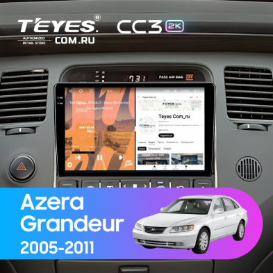 Штатная магнитола Teyes CC3 2K 360 6/128 Hyundai Grandeur (2005-2011)