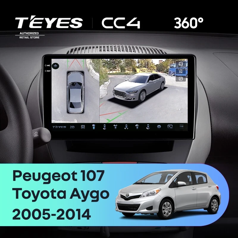 Штатная магнитола Teyes CC4 360 8/128 Toyota Aygo (2005-2014)