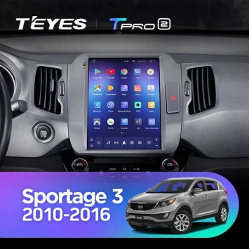 Штатная магнитола Tesla style Teyes TPRO 2 3/32 Kia Sportage 3 SL (2010-2016) Тип-C