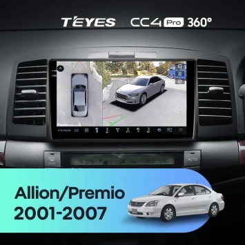 Штатная магнитола Teyes CC4 Pro 360 12/256 Toyota Allion (2001-2007)