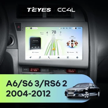 Штатная магнитола Teyes CC4L 6/64 с DTS Audi RS6 2 (2007-2012)