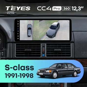 Штатная магнитола Teyes CC4 Pro 12.3" 360 12/256 Mercedes-Benz S-class (W140) (1991-1998)