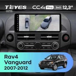 Штатная магнитола Teyes CC4 Pro 12.3" 360 12/256 Toyota RAV4 XA30 (2007-2012) F2