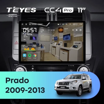 Штатная магнитола Teyes CC4 Pro 8/128 Toyota Land Cruiser Prado 150 (2009-2013) F2 Тип-A (11")