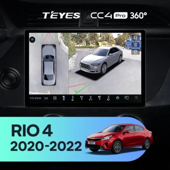 Штатная магнитола Teyes CC4 Pro 360 8/128 Kia Rio 4 IV FB (2020-2022) (11")