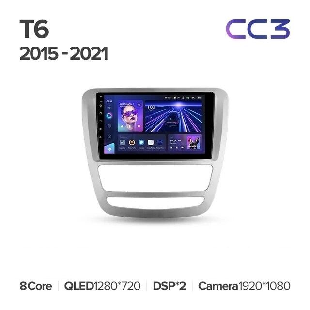 Штатная магнитола Teyes CC3 4/32 JAC T6 (2015-2021)