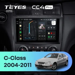 Штатная магнитола Teyes CC4 6/64 Mercedes-Benz C-Class W203 CL203 C209 A209 (2004-2011)
