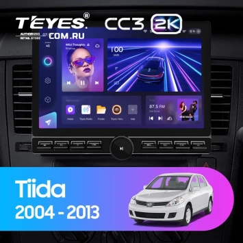 Штатная магнитола Teyes CC3 2K 6/128 Nissan Tiida C11 (2004-2013) F1 (13" с кнопками)