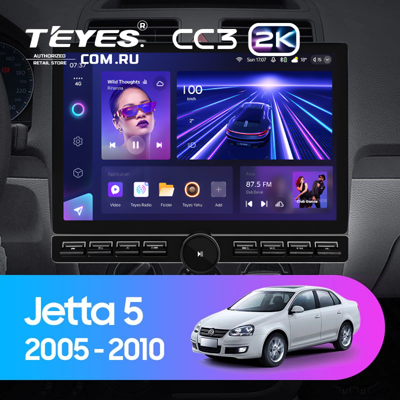 Штатная магнитола Teyes CC3 2K 6/128 Volkswagen Jetta 5 (2005-2010) F3 (13&quot; с кнопками)