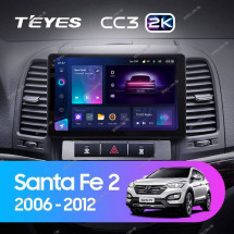 Штатная магнитола Teyes CC3 2K 4/64 Hyundai Santa Fe 2 (2006-2012)