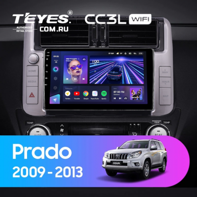 Штатная магнитола Teyes CC3L WiFi 2/32 Toyota Land Cruiser Prado 150 (2009-2013) F2 Тип-C