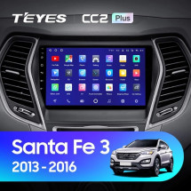 Штатная магнитола Teyes CC2 Plus 6/128 Hyundai Santa Fe 3 (2013-2016) Тип-A
