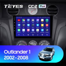 Штатная магнитола Teyes CC2 Plus 6/128 Mitsubishi Outlander 1 (2002-2008) Тип-A