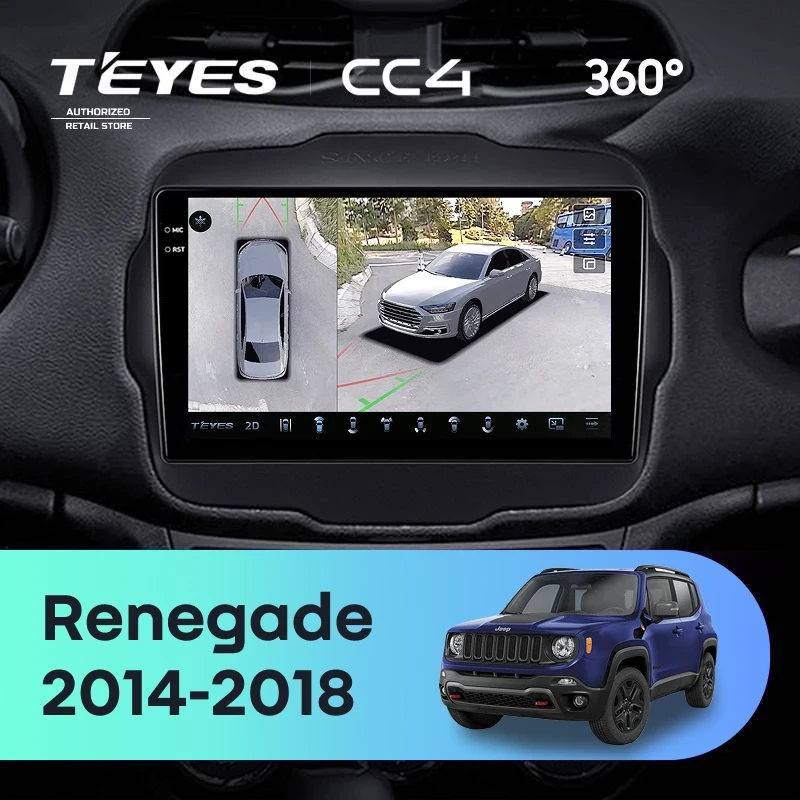 Штатная магнитола Teyes CC4 360 8/128 Jeep Renegade (2014-2018)