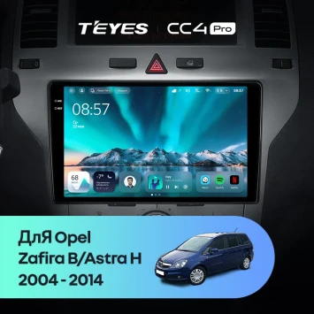 Штатная магнитола Teyes CC4 Pro 8/128 Opel Zafira B (2005-2014) F2