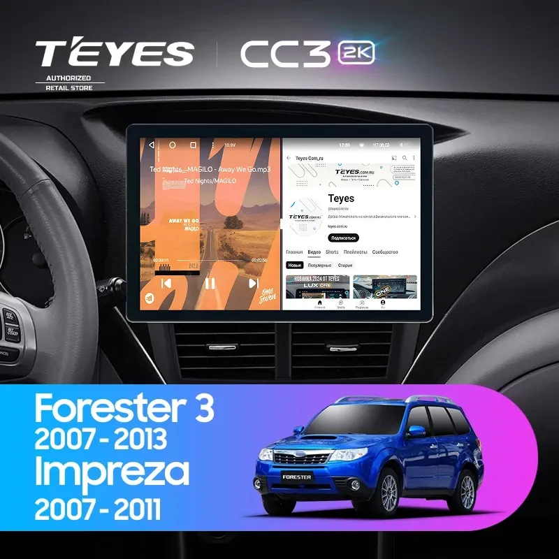 Штатная магнитола Teyes CC3 2K 4/64 Subaru Forester 3 SH (2007-2013) (11")
