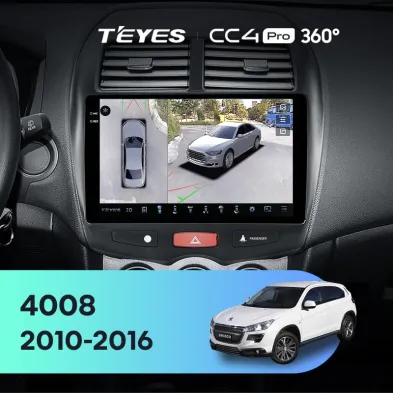 Штатная магнитола Teyes CC4 Pro 360 8/128 Peugeot 4008 (2010-2016) Тип-B