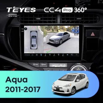 Штатная магнитола Teyes CC4 Pro 360 8/128 Toyota Aqua (2011-2017) правый руль