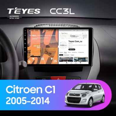 Штатная магнитола Teyes CC3L 4/64 Citroen C1 (2005-2014)