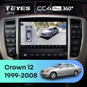 Штатная магнитола Teyes CC4 Pro 360 8/128 Toyota Crown 12 S180 (1999-2008)