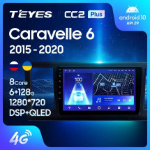 Штатная магнитола Teyes CC2 Plus 6/128 Volkswagen Caravelle T6 2020+