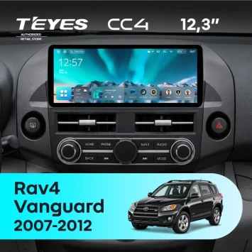 Штатная магнитола Teyes CC4 12.3" 8/128 Toyota RAV4 XA30 (2007-2012) F2