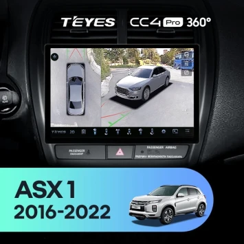 Штатная магнитола Teyes CC4 Pro 360 8/128 Mitsubishi ASX (2016-2026) Тип-A (11")
