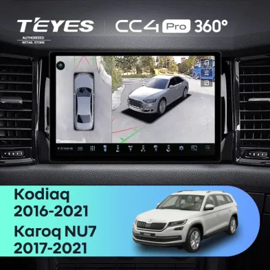 Штатная магнитола Teyes CC4 Pro 360 8/128 Skoda Kodiaq (2016-2021) Тип-A (11")