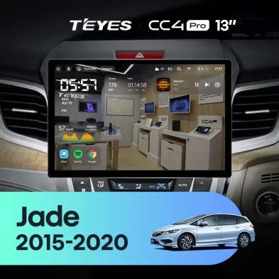 Штатная магнитола Teyes CC4 Pro 8/128 Honda Jade (2015-2020) Правый руль (13")