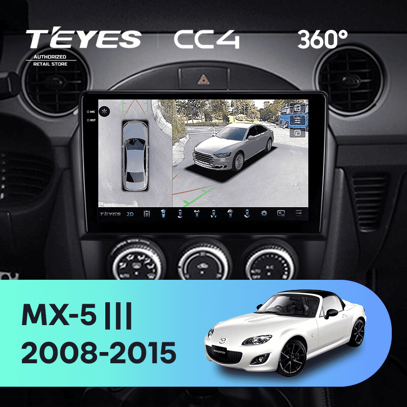 Штатная магнитола Teyes CC4 360 6/64 Mazda MX-5 (2008-2015)