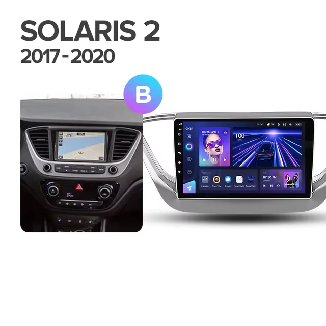 Штатная магнитола Teyes CC3L 4/64 Hyundai Solaris 2 (2017-2020) F1 Тип-A