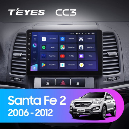 Штатная магнитола Teyes CC3 4/32 Hyundai Santa Fe 2 (2006-2012)