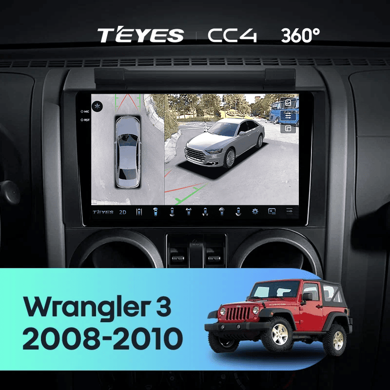 Штатная магнитола Teyes CC4 360 8/128 Jeep Wrangler 3 JK (2008-2010) F1