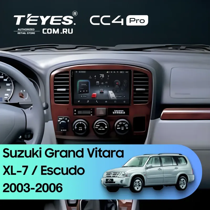 Штатная магнитола Teyes CC4 Pro 8/128 Suzuki Escudo (2003-2006)