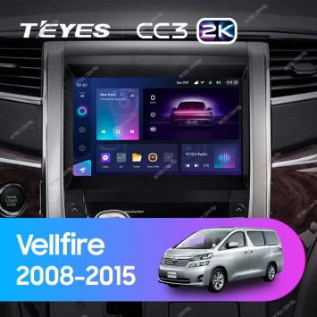 Штатная магнитола Teyes CC3 2K 6/128 Toyota Vellfire (2008-2015)