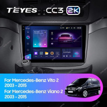 Штатная магнитола Teyes CC3 2K 360 6/128 Mercedes-Benz Vito W639 (2010-2015)