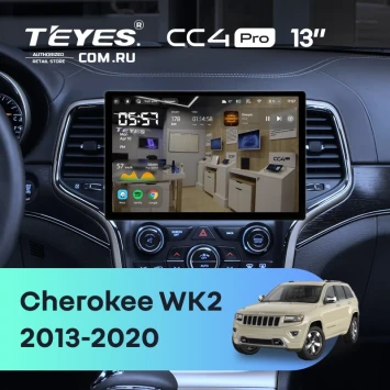 Штатная магнитола Teyes CC4 Pro 12/256 Jeep Grand Cherokee WK2 (2013-2020) F3 (13")