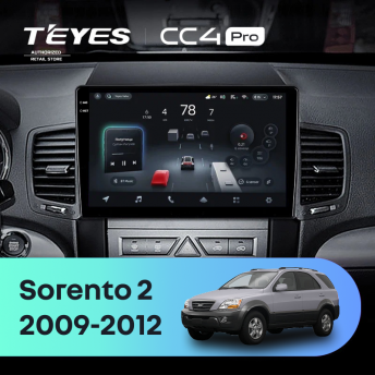 Штатная магнитола Teyes CC4 Pro 8/128 Kia Sorento 2 XM (2009-2012) Тип-B