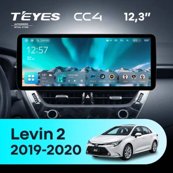 Штатная магнитола Teyes CC4 12.3" 8/128 Toyota Levin 2 E210 (2019-2023) Тип-A