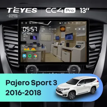 Штатная магнитола Teyes CC4 Pro 12/256 Mitsubishi Pajero Sport 3 (2016-2018) (13")