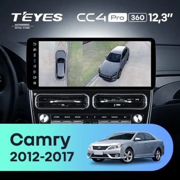 Штатная магнитола Teyes CC4 Pro 12.3" 360 8/128 Toyota Camry XV55 XV50 (2012-2017) F2