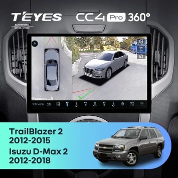 Штатная магнитола Teyes CC4 Pro 360 12/256 Chevrolet TrailBlazer 2 (2012-2015) (13")