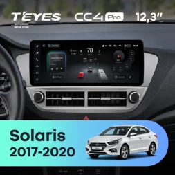 Штатная магнитола Teyes CC4 Pro 12.3" 12/256 Hyundai Solaris 2 (2017-2020) Тип-A