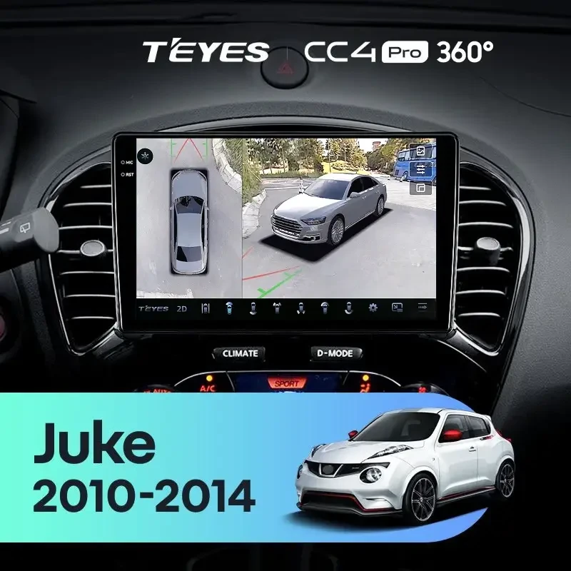 Штатная магнитола Teyes CC4 Pro 360 8/128 Nissan Juke (2010-2014) Тип-B